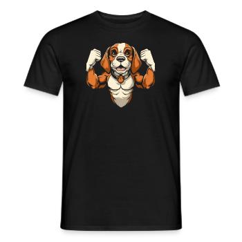 Beagle - Men's T-Shirt - black - Front - AI Model Male 178 light (178cm)