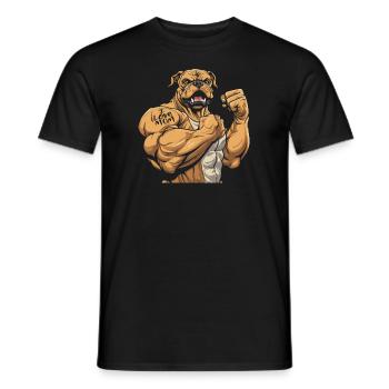 Bulldogge Mutter I Love Mom - Männer T-Shirt - Schwarz - Vorne - AI Model Male 178 light (178cm)