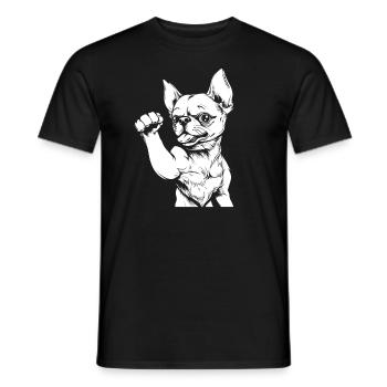 Fitness Chihuahua Dog - Men's T-Shirt - black - Front - AI Model Male 178 light (178cm)