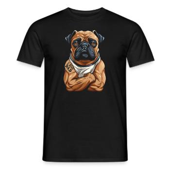 Mops Hund I Love Dad - Männer T-Shirt - Schwarz - Vorne - AI Model Male 178 light (178cm)
