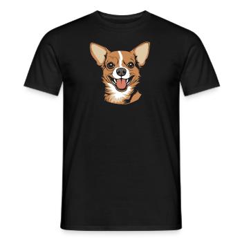 Chihuahua - T-shirt homme - noir - Devant - AI Model Male 178 light (178cm)