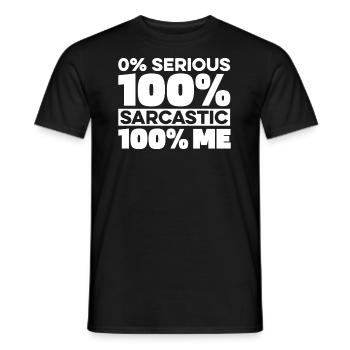 Humour noir Drôle Je m’en fous - T-shirt homme - noir - Devant - AI Model Male 178 light (178cm)