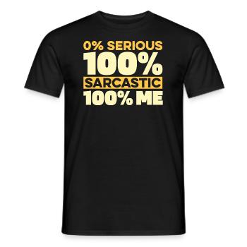 Schwarzer Humor I Dont Care - Männer T-Shirt - Schwarz - Vorne - AI Model Male 178 light (178cm)