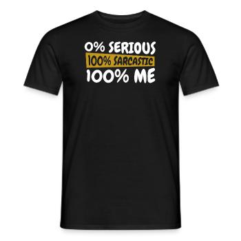 Schwarzer Humor I Dont Care - Männer T-Shirt - Schwarz - Vorne - AI Model Male 178 light (178cm)