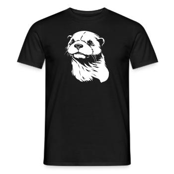 Loutre - T-shirt homme - noir - Devant - AI Model Male 178 light (178cm)