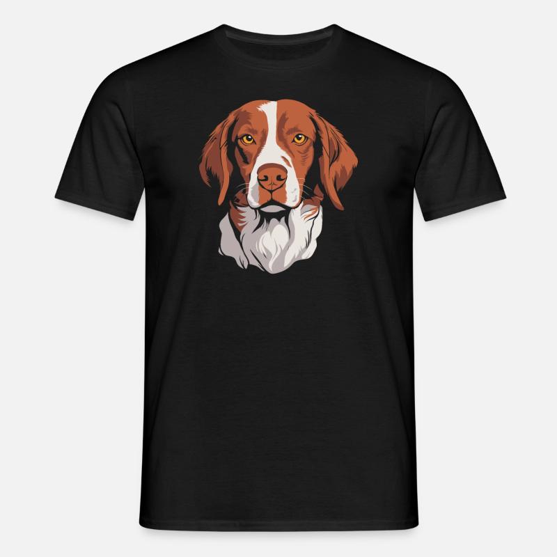 Brittany Spaniel - Männer T-Shirt - Schwarz