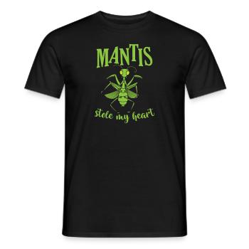 Mantis stole my Heart - Männer T-Shirt - Schwarz - Vorne - AI Model Male 178 light (178cm)