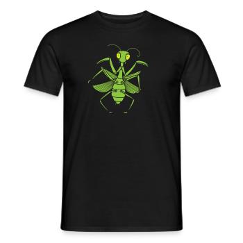 Insekt Gottesanbeterin - Männer T-Shirt - Schwarz - Vorne - AI Model Male 178 light (178cm)