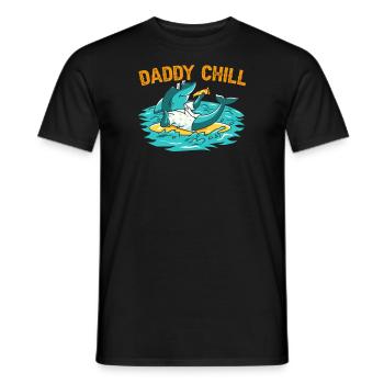 PAPA CHILL - T-shirt homme - noir - Devant - AI Model Male 178 light (178cm)