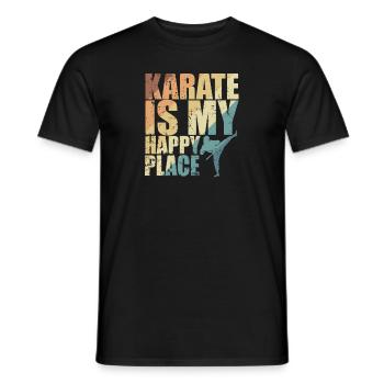 Karate is my Happy Place - Men's T-Shirt - black - Front - AI Model Male 178 light (178cm)