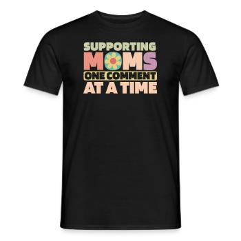 Maman Soutien Maman - T-shirt homme - noir - Devant - AI Model Male 178 light (178cm)