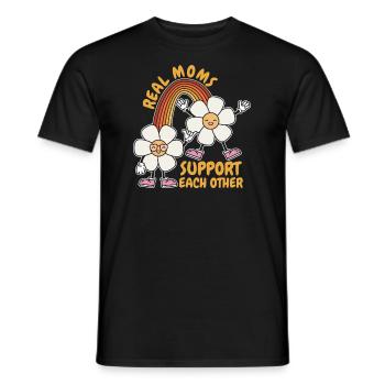 Mom Support Mom - Men's T-Shirt - black - Front - AI Model Male 178 light (178cm)