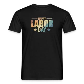 Happy Labor Day USA - Männer T-Shirt - Schwarz - Vorne - AI Model Male 178 light (178cm)