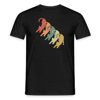 Katze - Männer T-Shirt - Schwarz - Vorne - AI Model Male 178 light (178cm)