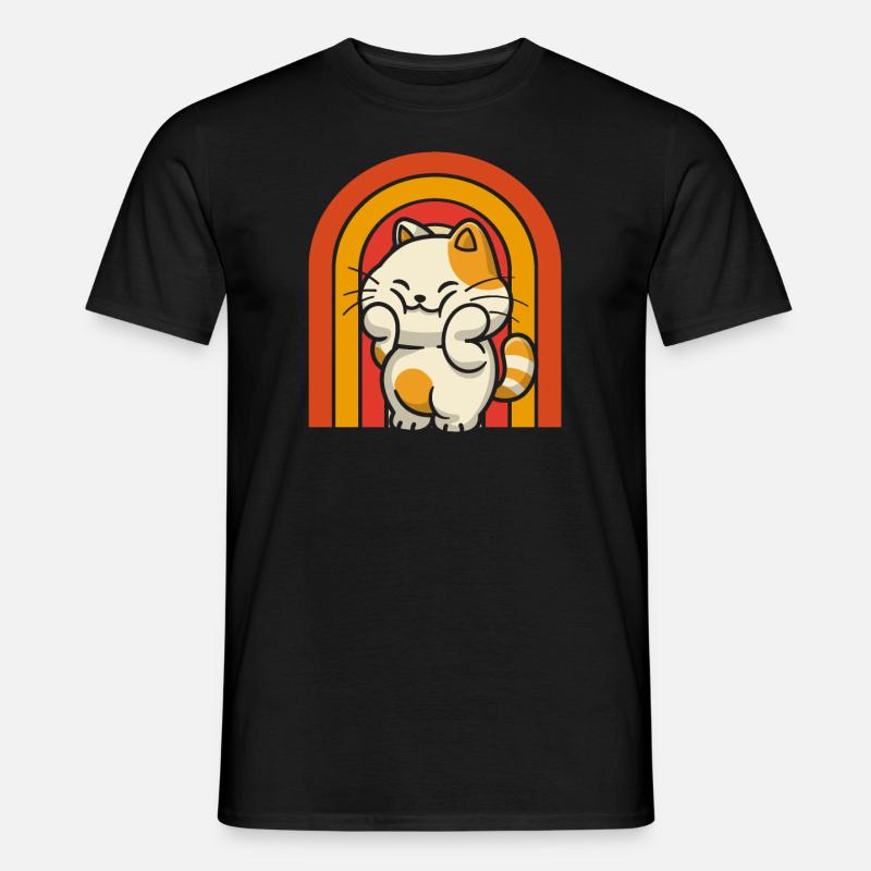 Katze - Männer T-Shirt - Schwarz