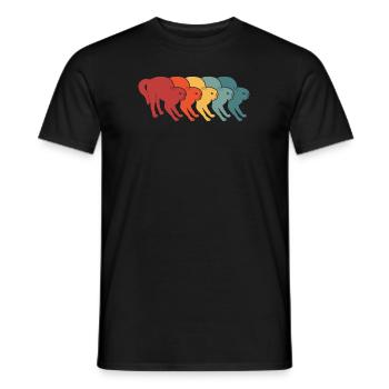 Katze - Männer T-Shirt - Schwarz - Vorne - AI Model Male 178 light (178cm)