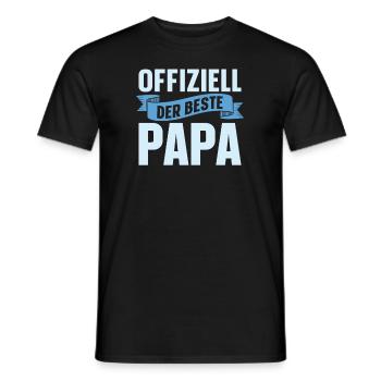Vater Papa Best Dad - Men's T-Shirt - black - Front - AI Model Male 178 light (178cm)