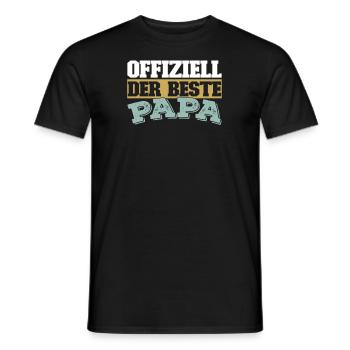 Vater Papa Best Dad - Men's T-Shirt - black - Front - AI Model Male 178 light (178cm)