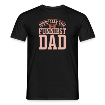 Vater Papa Funniest Dad - Men's T-Shirt - black - Front - AI Model Male 178 light (178cm)