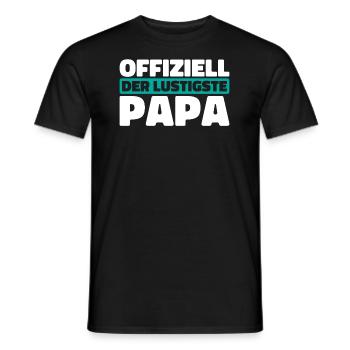 Vater Papa Funniest Dad - Men's T-Shirt - black - Front - AI Model Male 178 light (178cm)