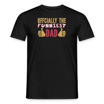Vater Papa Funniest Dad - Men's T-Shirt - black - Front - AI Model Male 178 light (178cm)