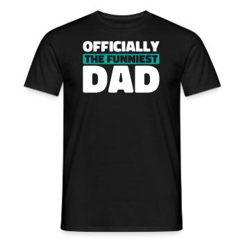 Vater Papa Funniest Dad - Men's T-Shirt - black - Front - AI Model Male 178 light (178cm)