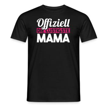 Mama Mutter Funniest Mom - Men's T-Shirt - black - Front - AI Model Male 178 light (178cm)