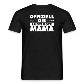 Mama Mutter Funniest Mom - Men's T-Shirt - black - Front - AI Model Male 178 light (178cm)