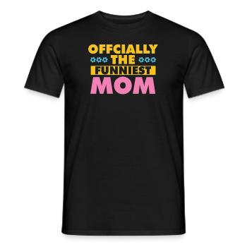 Mama Mutter Funniest Mom - Men's T-Shirt - black - Front - AI Model Male 178 light (178cm)