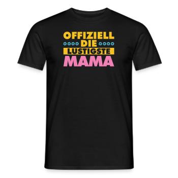 Mama Mutter Funniest Mom - Men's T-Shirt - black - Front - AI Model Male 178 light (178cm)
