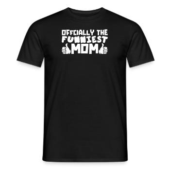 Mama Mutter Funniest Mom - Men's T-Shirt - black - Front - AI Model Male 178 light (178cm)