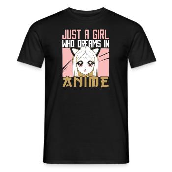 Anime Manga Anime Girl - Männer T-Shirt - Schwarz - Vorne - AI Model Male 178 light (178cm)