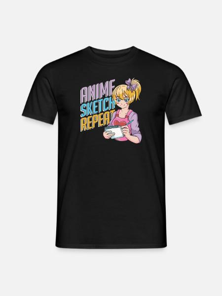 Anime Manga Anime Fille - T-shirt homme - noir
