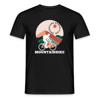Mountainbike-Abenteuer - Männer T-Shirt - Schwarz - Vorne - AI Model Male 178 light (178cm)