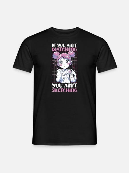 Anime Manga Anime Fille - T-shirt homme - noir