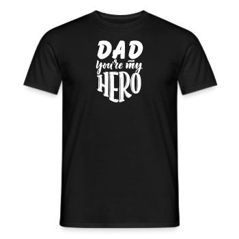 Papa, tu es mon héros - T-shirt homme - noir - Devant - AI Model Male 178 light (178cm)