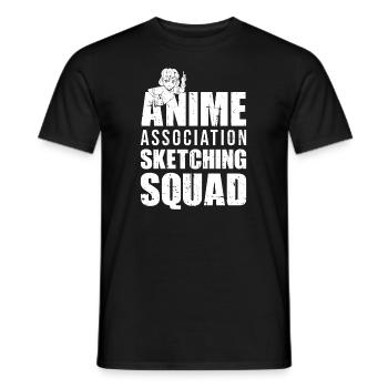 Anime Manga Anime Fille - T-shirt homme - noir - Devant - AI Model Male 178 light (178cm)
