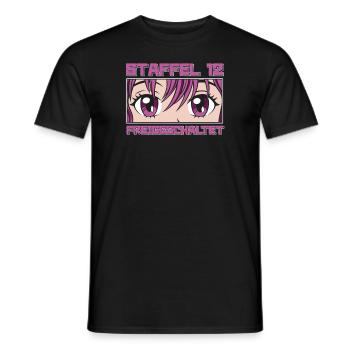 Anime Manga Anime Birthday Girl - Men's T-Shirt - black - Front - AI Model Male 178 light (178cm)