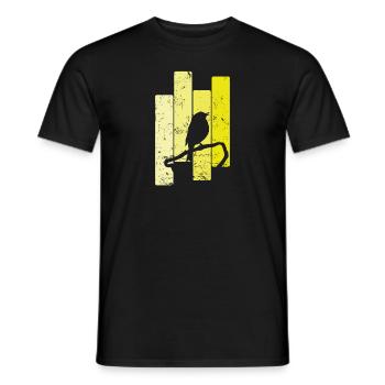 Canary in the shade - Men's T-Shirt - black - Front - AI Model Male 178 light (178cm)
