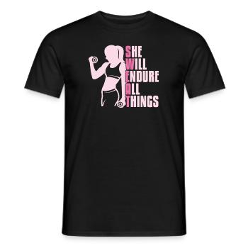 Weightlifting Weightlifter Sweat - Men's T-Shirt - black - Front - AI Model Male 178 light (178cm)