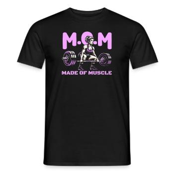 Haltérophilie Haltérophilie Maman - T-shirt homme - noir - Devant - AI Model Male 178 light (178cm)