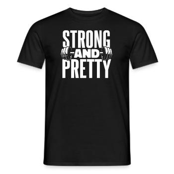 Gewichtheben Gewichtheber Strong And Pretty - Männer T-Shirt - Schwarz - Vorne - AI Model Male 178 light (178cm)