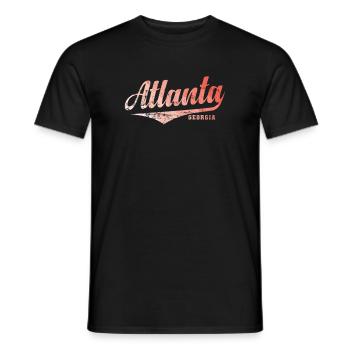 Atlanta, Georgia City in the USA - Men's T-Shirt - black - Front - AI Model Male 178 light (178cm)