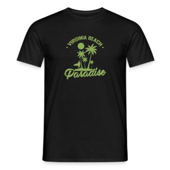 Virginia Beach Paradise Virginia City aux États-Unis - T-shirt homme - noir - Devant - AI Model Male 178 light (178cm)