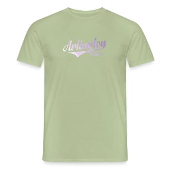 Arlington Stadt im Bundesstaat Kansas - Männer T-Shirt - Sage - Vorne - AI Model Male 178 light (178cm)