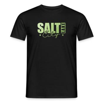 Salt Lake City, une ville de l’Utah. - T-shirt homme - noir - Devant - AI Model Male 178 light (178cm)