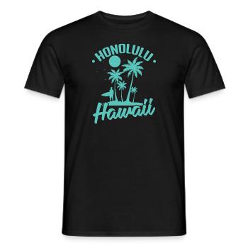 Honolulu, Hawaii, a city in the U.S. state of Hawaii - Men's T-Shirt - black - Front - AI Model Male 178 light (178cm)