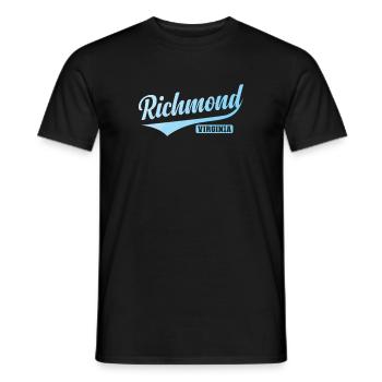 Richmond Stadt im Bundesstaat Virginia - Männer T-Shirt - Schwarz - Vorne - AI Model Male 178 light (178cm)