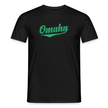 Omaha Nebraska City in the United States - Men's T-Shirt - black - Front - AI Model Male 178 light (178cm)