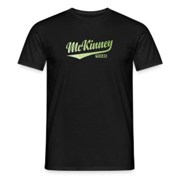 McKinney, Texas city in the United States - Men's T-Shirt - black - Front - AI Model Male 178 light (178cm)